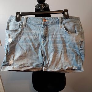 Arizona Jean Co Size 13 Distressed Light Blue Jean Shorts